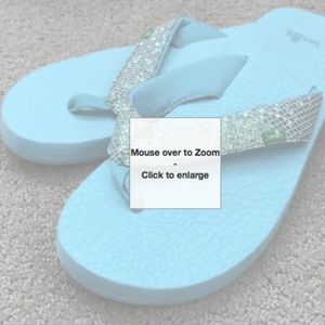 Sanuk Girl's Flip Flops Size 4-5